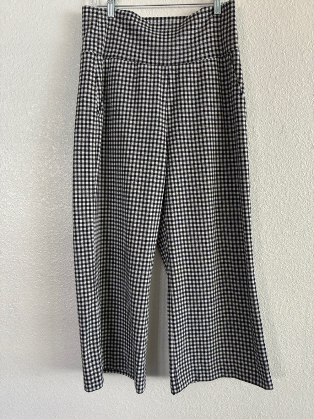CAbi Black and White Gingham Skirt